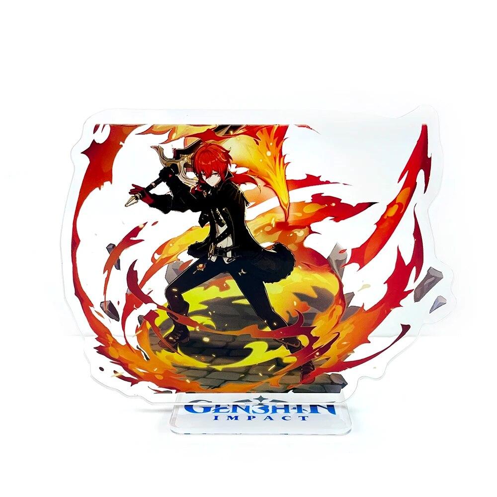 Mondstadt Characters Diluc Albedo Rosaria Venti Acrylic Stand Standee Toy Figure