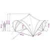 Party Tent with Roof Gray and Orange 400 x 400 x 320 cm