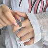 Hand-Hammered Heart-Shaped Adjustable Ring - Minimalist Irregular Vintage Style for Women