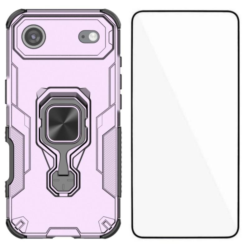For iPhone 17 Air Phone Case WANLONFENG PC TPU Back Cover Kickstand with Tempered Glass
