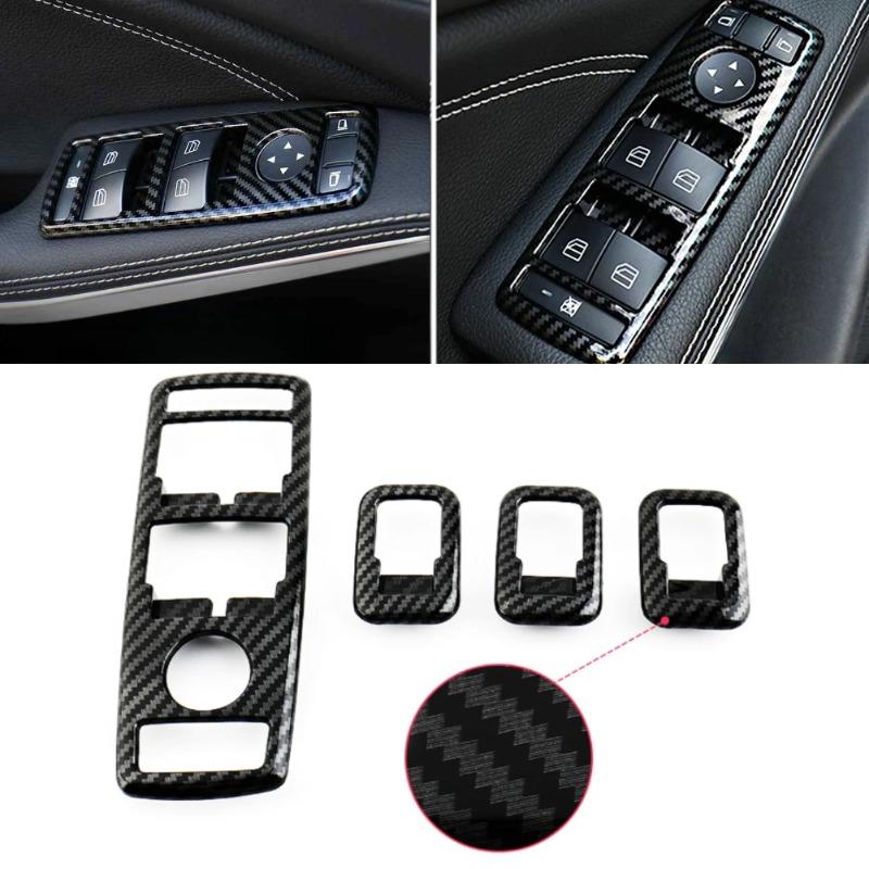Hot Interior Mouldings Car Window Control Lift Switch Panel Cover Trim Frame For Mercedes Benz A B C E GLE GLA CLA GLK Class W17