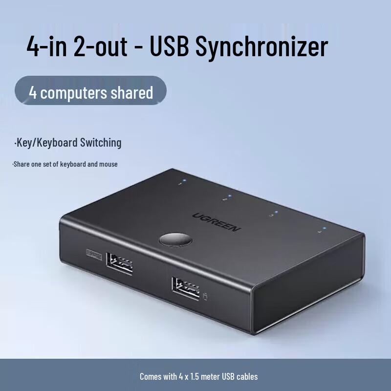 

Ugreen CM228 4-Port 2-Device USB Printer Sharing Switch