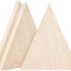2 Stück Unfertige Dreieckförmige Holzblöcke Dreieck Holztablettplatten Rohzuschnitte Unbemalte Holz-Dreiecksstücke