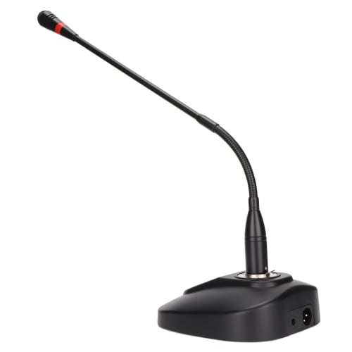 Gooseneck Wired Microphone System, Table Mount Corded Voice Condenser Microphone, Adjustable Desk Microphone with XLR to 6.35mm Cable for Conference B