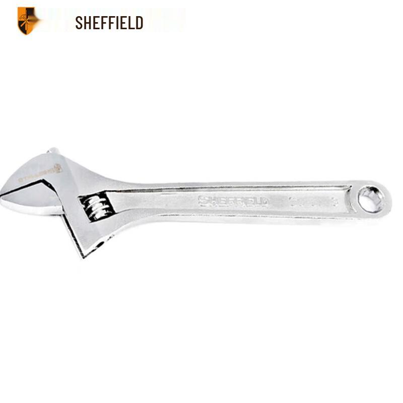 SHEFFIELD Heavy-Duty Chrome Vanadium Adjustable Wrench 8 inch