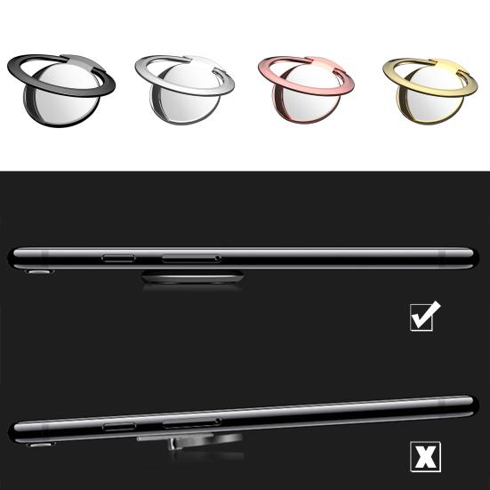 Ultra-thin Rotatable Portable Support Stand Car Mobile Phone Bracket with Ring