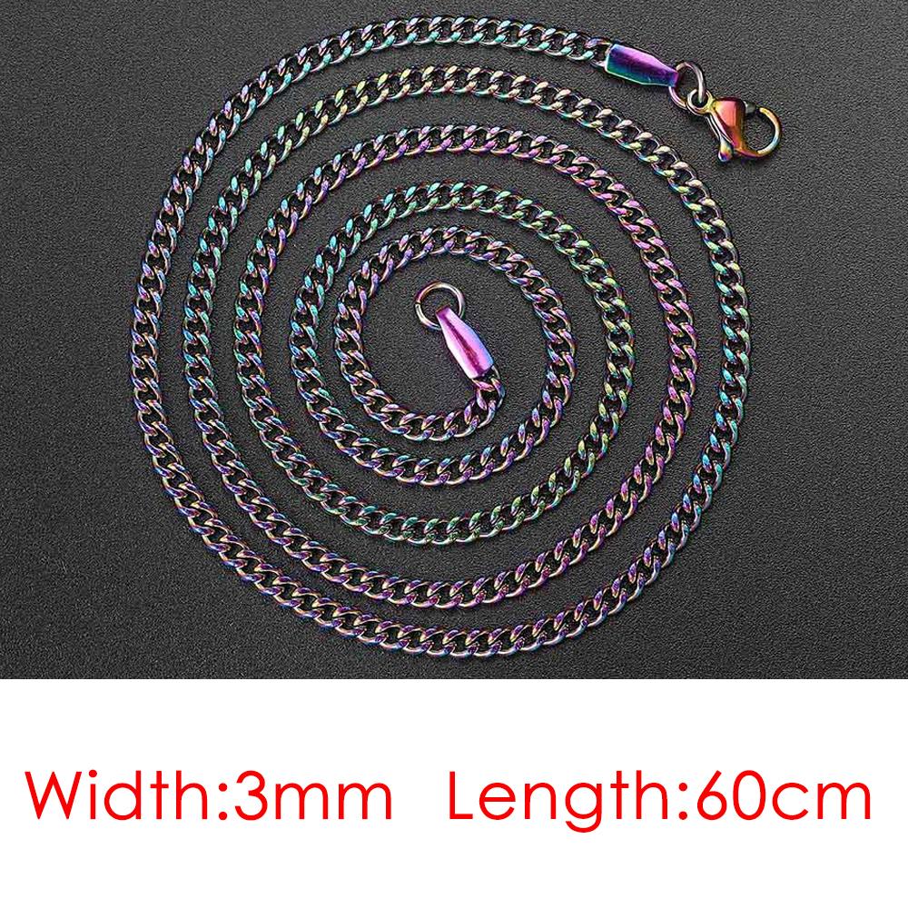 

Men s Cuban Chain Necklace 3/5mm 60cm Stainless Steel Minimalist Copper Color Fashion Hip Hop Jewelry Trend Accessories Gifts