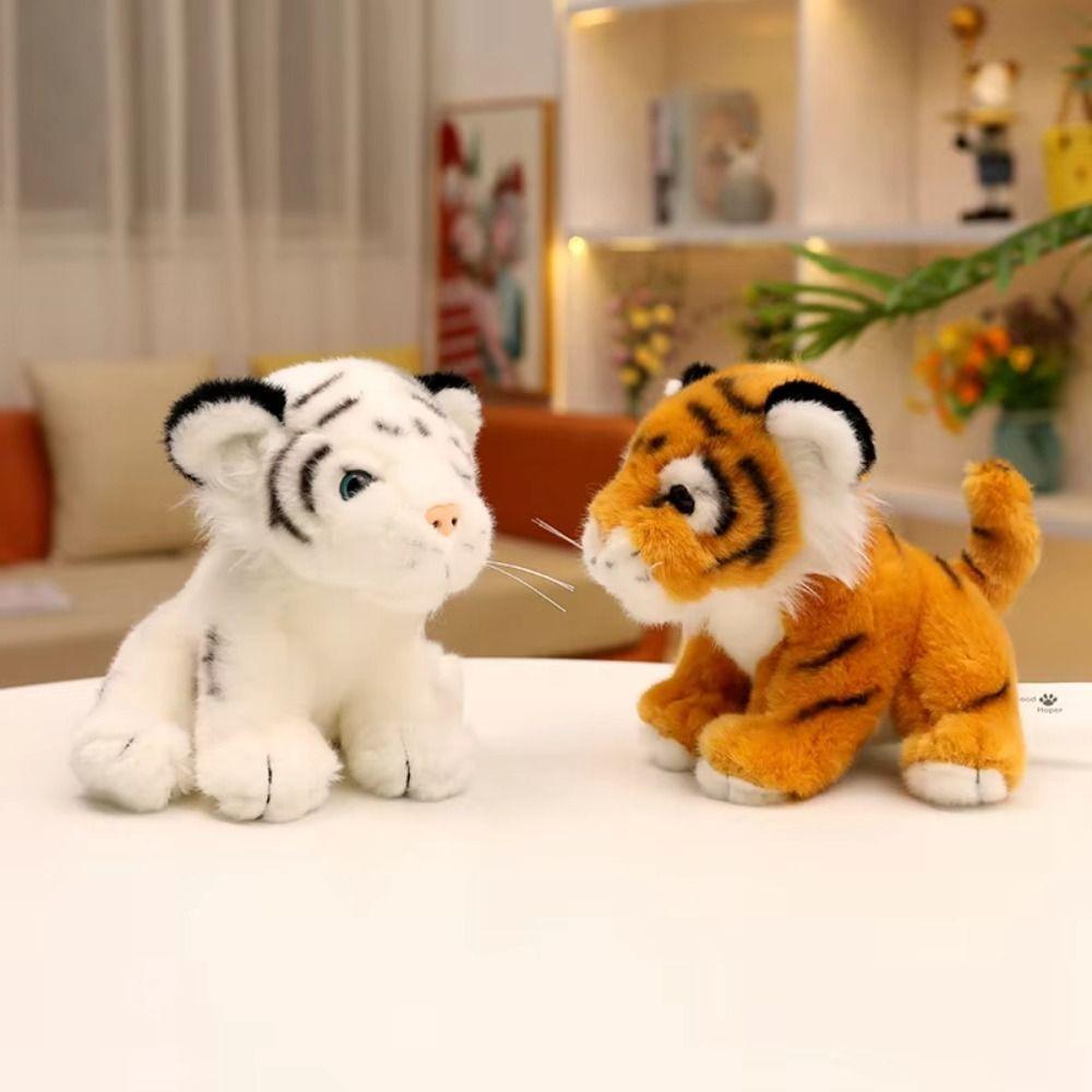 Fluffy Simulation Tiger Plush Toy Collection Forest Tiger Pillow Dolls  Children Gift
