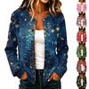 Women's Casual Christmas Print Long Sleeve Button-Front Knit Cardigan for Holiday Wear