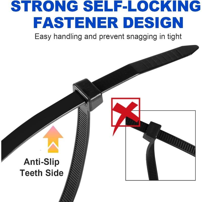 Plastic Clamping Collar Cable Greenhouse Self-Locking Plastic Nylon Tie Outdoor Resistant ZipTies Wraps Management Bundles