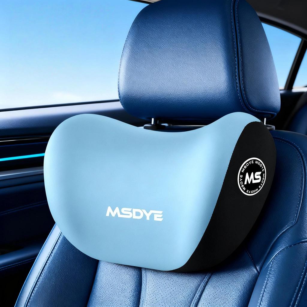 Blå Bil Minneskum Nakkestøtte Og Lendenpute Tretthetslindring Lendenstøttepute Komfortabel Kjøring Nakke Beskyttelse Stol Lendenstøtte