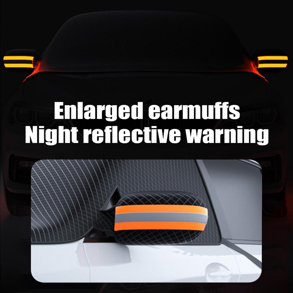 Windshield Cover for Ice and Snow Car Cover Waterproof All Weather Magnetic Windproof Fireproof Windshield Sun Shade