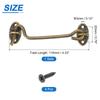 uxcell 4" Hook and Eye Latch, Barn Door Lock Brass Cabin Hook Privacy Door