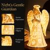 Christmas Tabletop Ornament Praying Angel Night Light, Resin Decorative Figurine with Warm LED Lights Religious Holiday Gift for Home Decor,