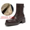 Krazing Pot Microfiber Winter Round Toe Modern Platform Size 33 Boots Size 43 Thick Bottom Zipper Women Ankle Boots