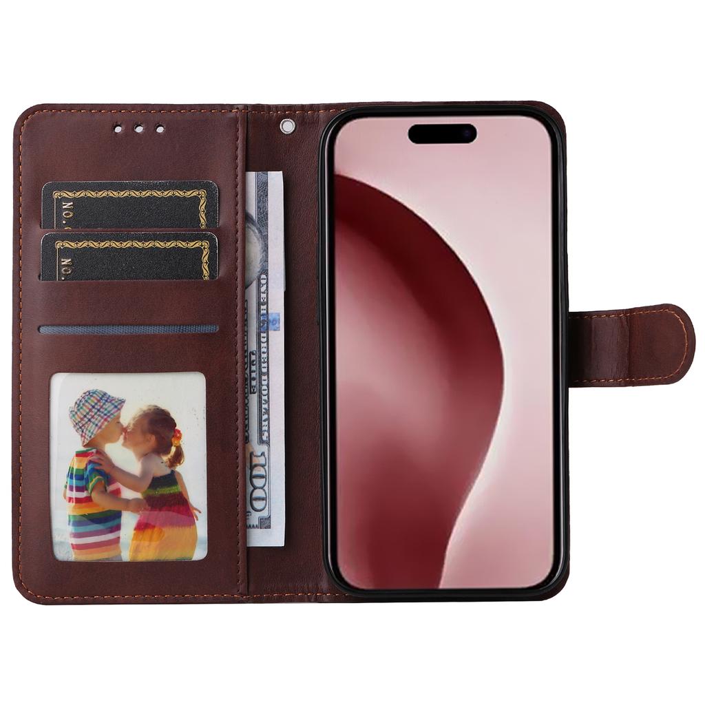 For iPhone 16 Pro Case Card Holder Leather Stand Wallet Phone Cover