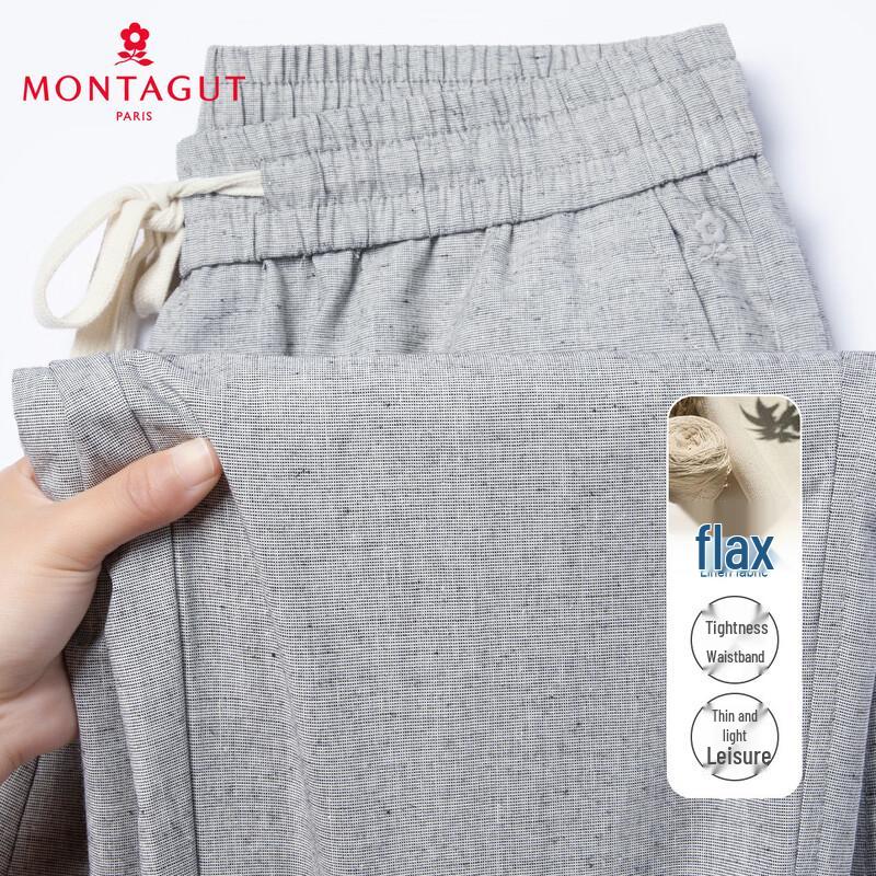 MONTAGUT Men s Linen Blend Casual Pants M