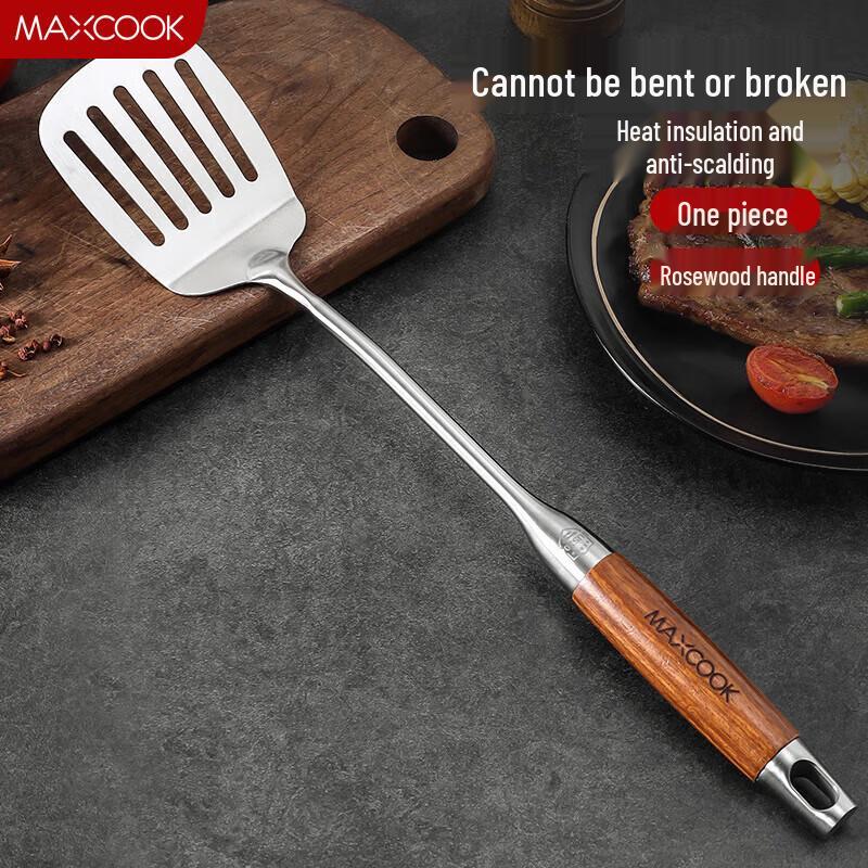 304 Stainless Steel Frying Spatula with Pear Wood Handle