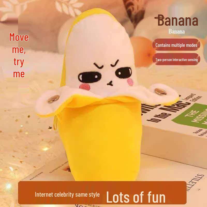 Fruit Plush Toy for Kids: Banana, Strawberry, Carrot - Interactive Sound Doll & Decompression Squeeze Toy Approx. 17 cm