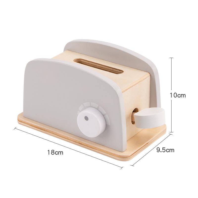 Children's Wooden Realistic Pretend Play Monet Grey Bread Machine Boy and Girl Role-playing Fun Parent-child Toy