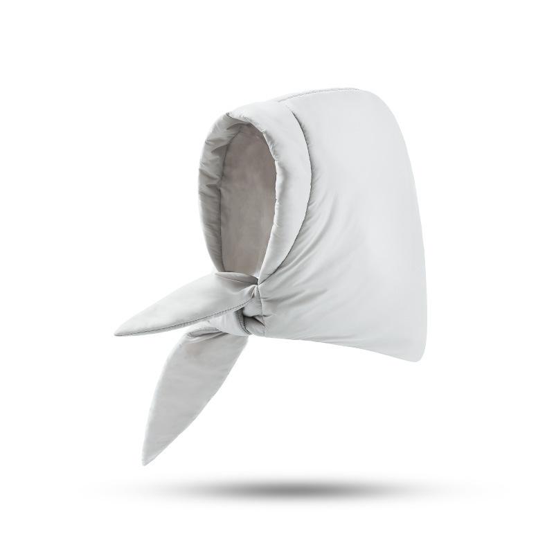Women Girls Winter Down Hat Windproof Hooded Scarf Soft Warm Balaclava Skull Cap Beanie Hat Waterproof for Cold Day Snow Ski