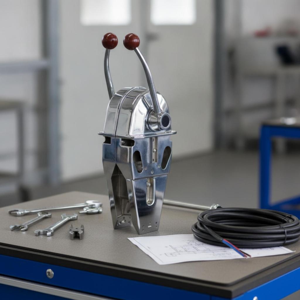Twin Lever Engine Control Chrome Double Throttle Rust-Resistant