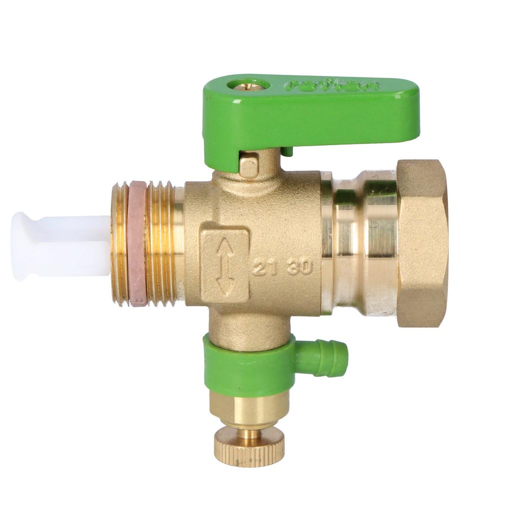 FLOWJET 3/4 flow, shut-off and drain fittings for domestic hot water tanks