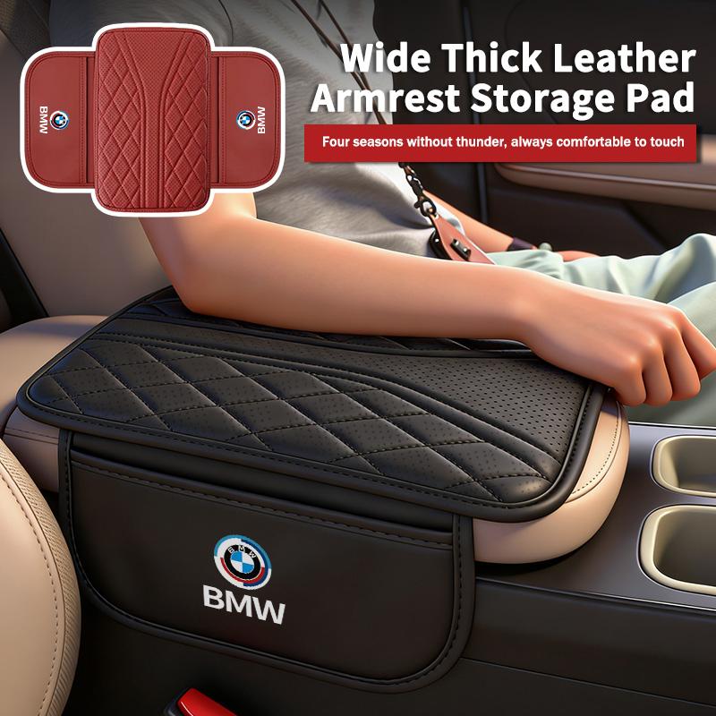 Leather Car Armrest Center Console Pad Auto Seat Arm Rest Mat For BMW 1 3 4 5 6 7 Series M X1 X3 Performance Alpina G20 F20 DHRJX1