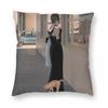 Audrey Hepburn Holly Golightly Pillowcase Polyester Linen Velvet Printed Zip Decorative Sofa Cushion Cover x
