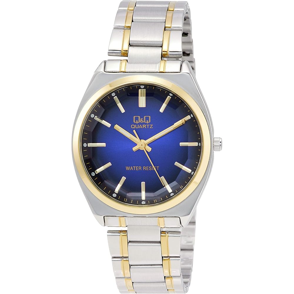 Citizen Q&Q Analog Waterproof Watch Metal Band QB78-412 Men s Blue