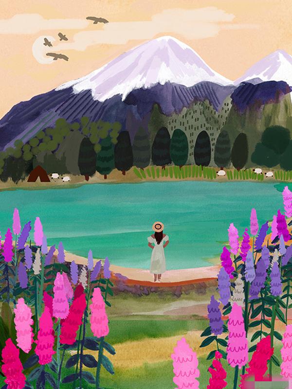 Landschaftsposter Neuseeland NZ Blue Pools Lake Tekapo Reisedrucke Berg Leinwandmalerei Wandkunst Bilder Heimbar Dekor