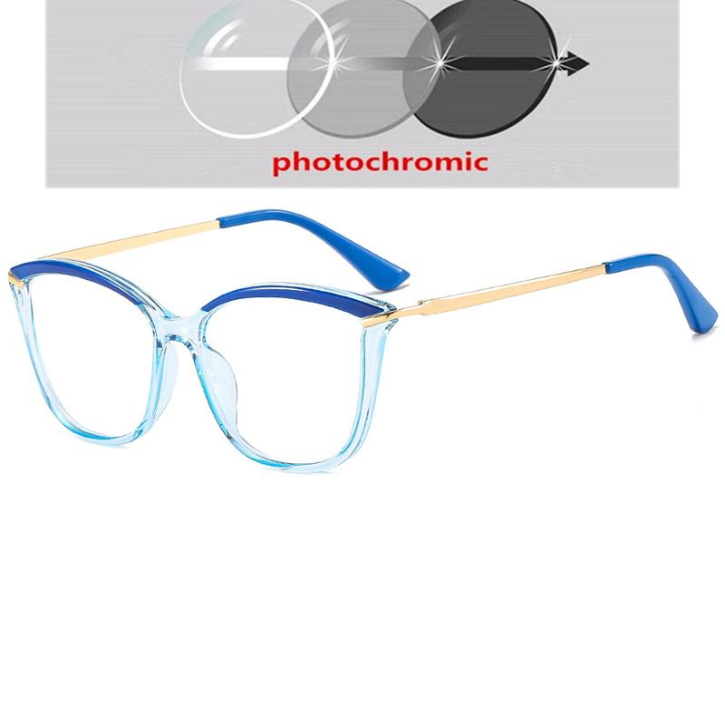 Champagne Cat Eye Prescription Glasses 0 -0.5 -0.75 To -6.0 Astigmatism Blue Light Blocking Women Minus Diopter Eyewear