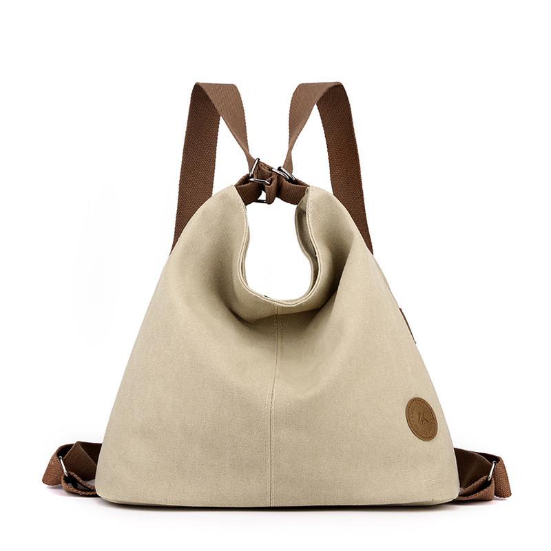 Sac Cabas en Toile Pour Femmes Avec Poches Zippées Urbain Décontracté Élégant Capacité Moyenne
