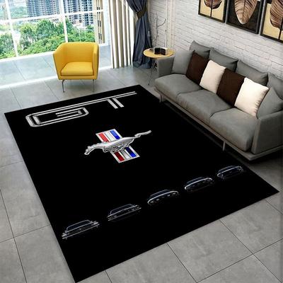 Tappeto Antiscivolo Retrò Auto da Corsa M-Mustang per Soggiorno, Camera da Letto, Sala Giochi, Tappeto Morbido Tappetino per Pavimento Tappeto Decorazione Casa Stanza