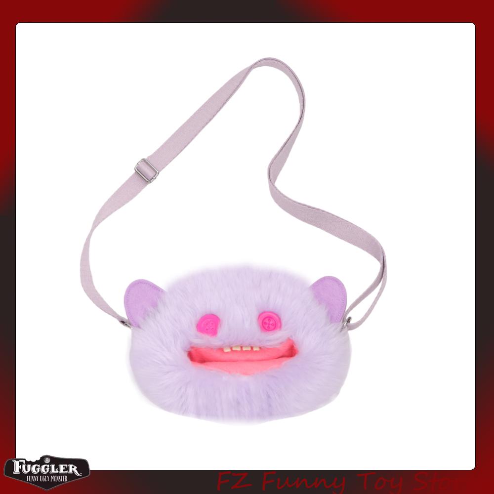 Fuggler Originele Pluche Schoudertas Grote Kop Schreeuw Wijd Oog Vreemdeling Lelijk Tand Monster Crossbody Harige Rugzak Verjaardagscadeau with box paars