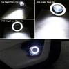 Universal Pair 3.5" COB LED Fog Light Projector  White Angel Eyes Halo Ring DRL