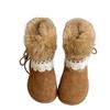 Fur integrated thick-soled snow boots women's 2025 new winter one-pedal fluffy shoes with plush thermal cotton shoes