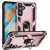 For Samsung Shockproof Armor Phone Case A15 A35 A55 A05S A14 A13 A24 A34 A54 Bumper Silicone Phone Finger Ring Holder Back Cover