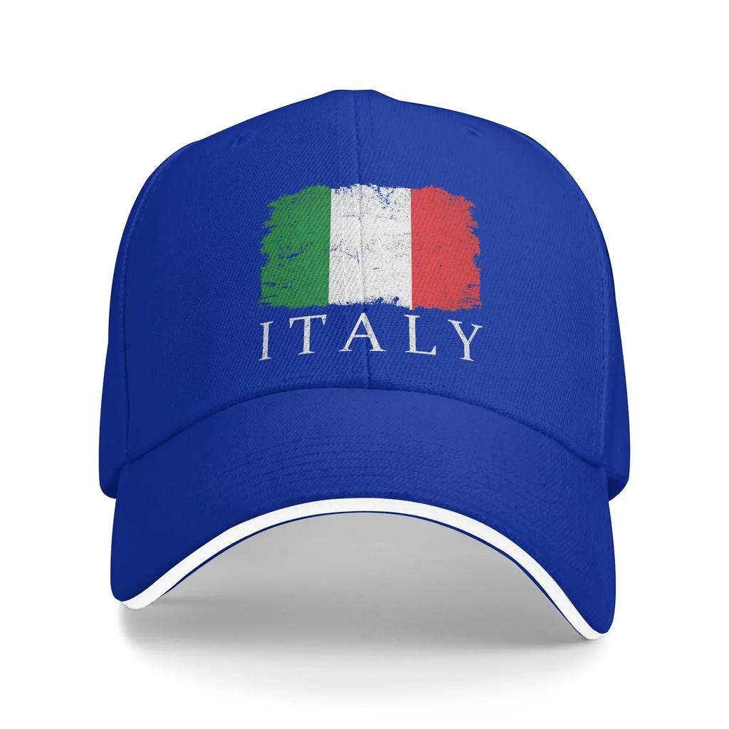 Italy Country Flag Sun Baseball Cap  Summer Fitted Retro Trucker Hat For UnisexTeens Outdoor Sport Baseball Caps