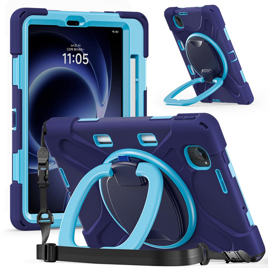 Hybrid Stand Case Universal for Xiaomi Pad Mini Redmi K Pad 2025 8.8 Inch Rotating Handle Grip Armor Cover with Shoulder Strap