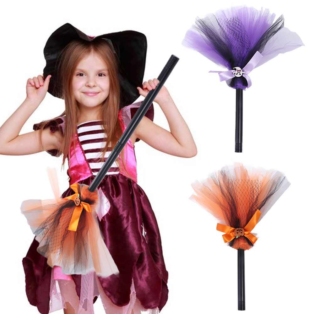 Simulation Witch Broomstick Plastic Magic Witch Broom Halloween Witch Broom Halloween