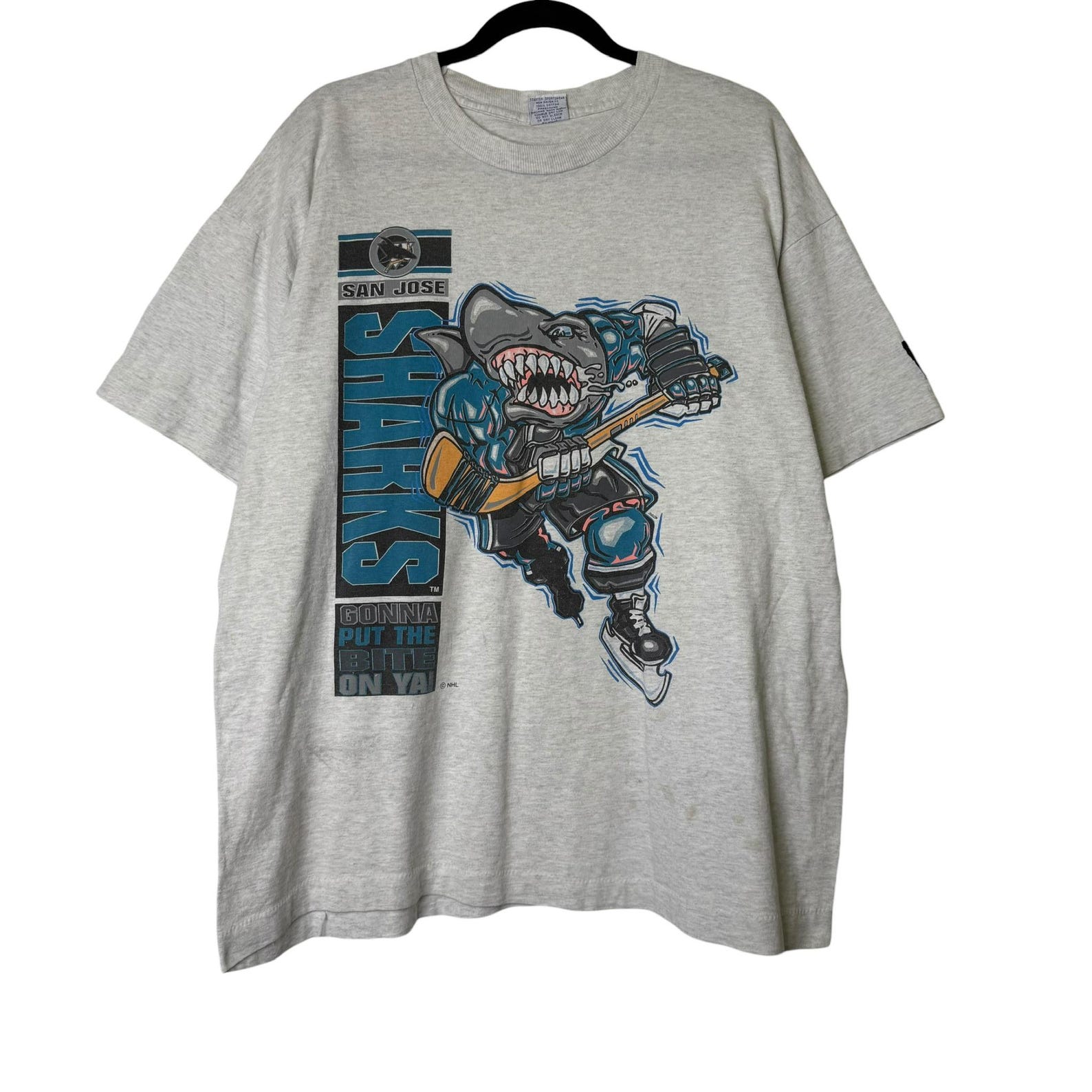 90 s San Jose Sharks Starter T shirt Sz XL (B1684) XL