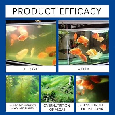 Fish Tank Water Powerful Cleaner 100ml Fish Tank Water Clarifying Agent For Cleaning Stains/Sludge /Controlling Algae Growth