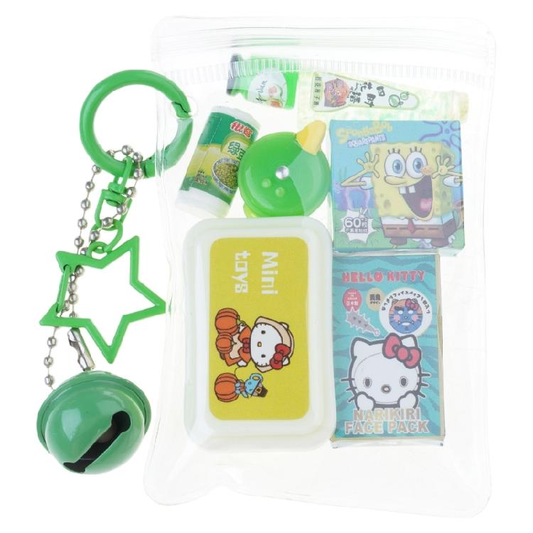 Tiny Food Themed Twist Egg Keychain Plastic Pendant Cute Backpack Charm Surprise Collectible Gift For Teens