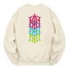 KAN6312 Kmc0046 Khan Symbol Cross Fleece-Lined Sweatshirt - Cream