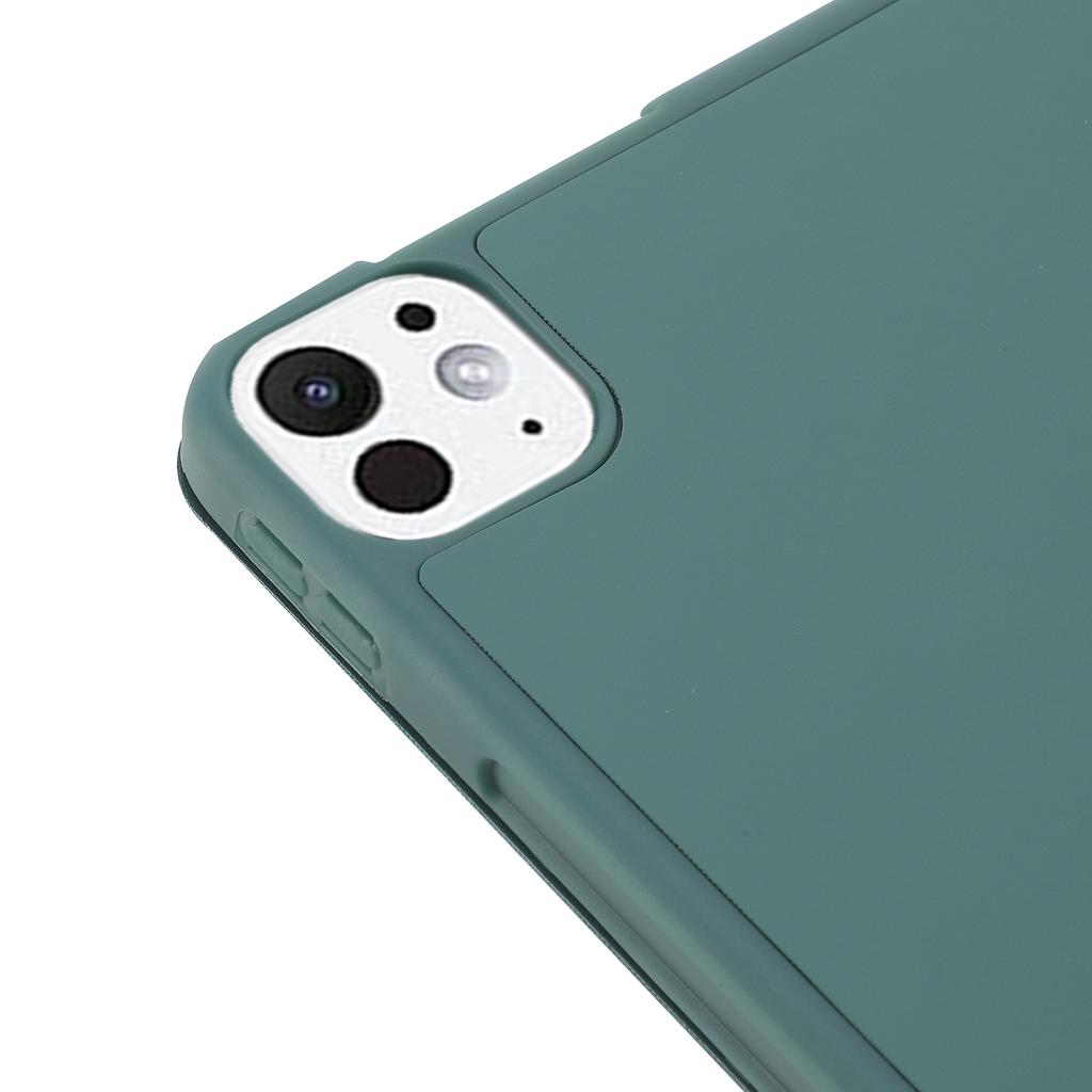 For iPad Pro 13 (2025)/13 (2024) Case Skin-Touch Leather Tri-Fold Stand Tablet Cover with Pencil Holder