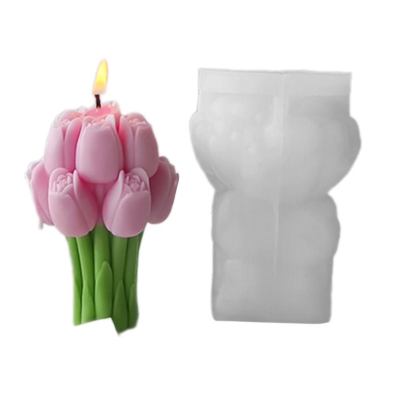 Portable Silicone Molds for Making Beautiful Scented Candle and Ornament Practical Candle Molds for Soaps and Crafts