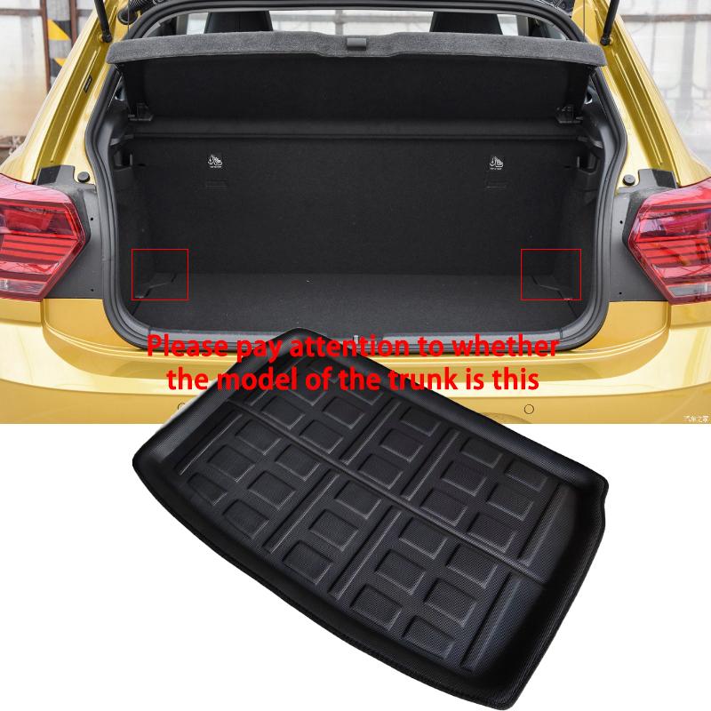 Car Boot Cargo Mats for for Volkswagen VW Polo MK6 2018~    Accsesories Hatchback Floor Rear Trunk Tray Carpet