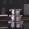 304 Stainless Steel Lunch Box Leakproof Lid Food Preservation Box Portable Storage Containers Airtight Containers Kitchen Tools