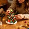 Painting Kits for Holiday Fun DIY Christmas Plaster Kit, Cute Xmas Tree House Santa Snowman Decorative Ornaments Figurine Craft Set, Art Kids, Adults